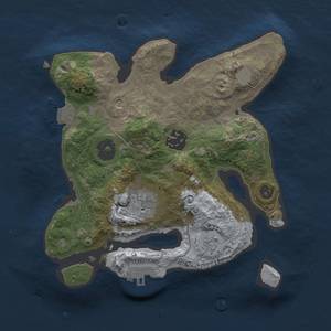 Thumbnail Rust Map: Procedural Map, Size: 2400, Seed: 2128430505, 8 Monuments