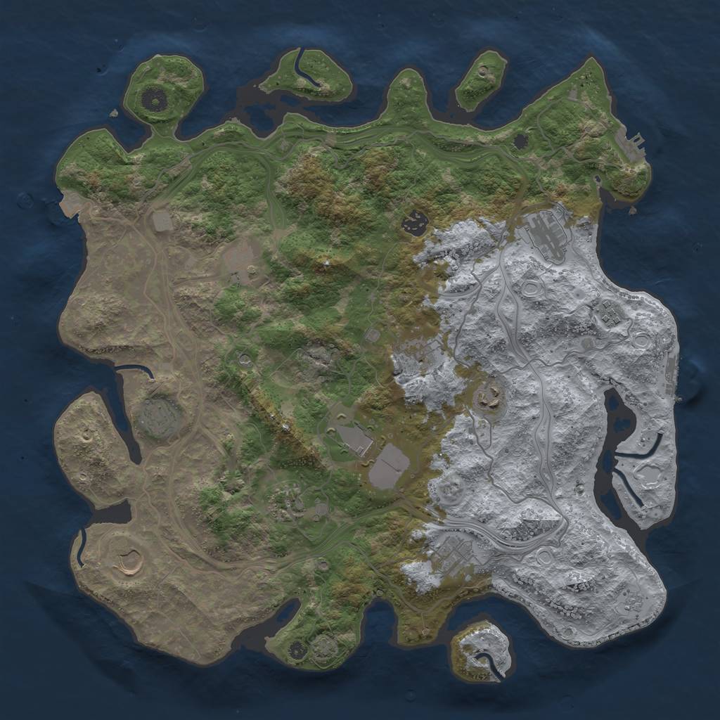 Rust Map: Procedural Map, Size: 4250, Seed: 85568339, 19 Monuments