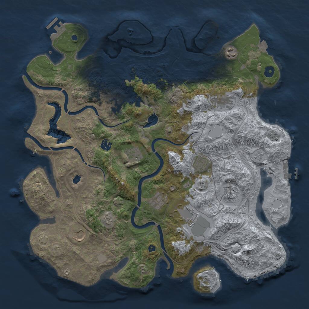 Rust Map: Procedural Map, Size: 4250, Seed: 85568339, 17 Monuments