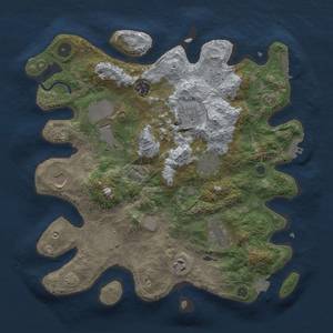 Thumbnail Rust Map: Procedural Map, Size: 3500, Seed: 760882600, 15 Monuments