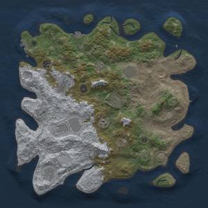 Thumbnail Rust Map: Procedural Map, Size: 4000, Seed: 5165163, 18 Monuments