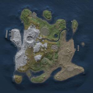 Thumbnail Rust Map: Procedural Map, Size: 2500, Seed: 943006848, 8 Monuments