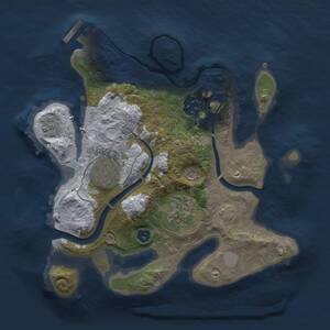 Thumbnail Rust Map: Procedural Map, Size: 2500, Seed: 943006848, 8 Monuments