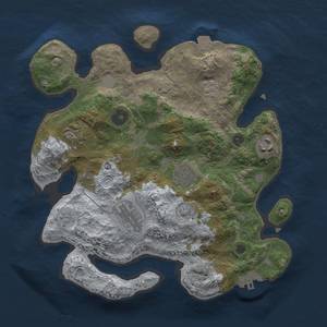 Thumbnail Rust Map: Procedural Map, Size: 3000, Seed: 820592591, 11 Monuments