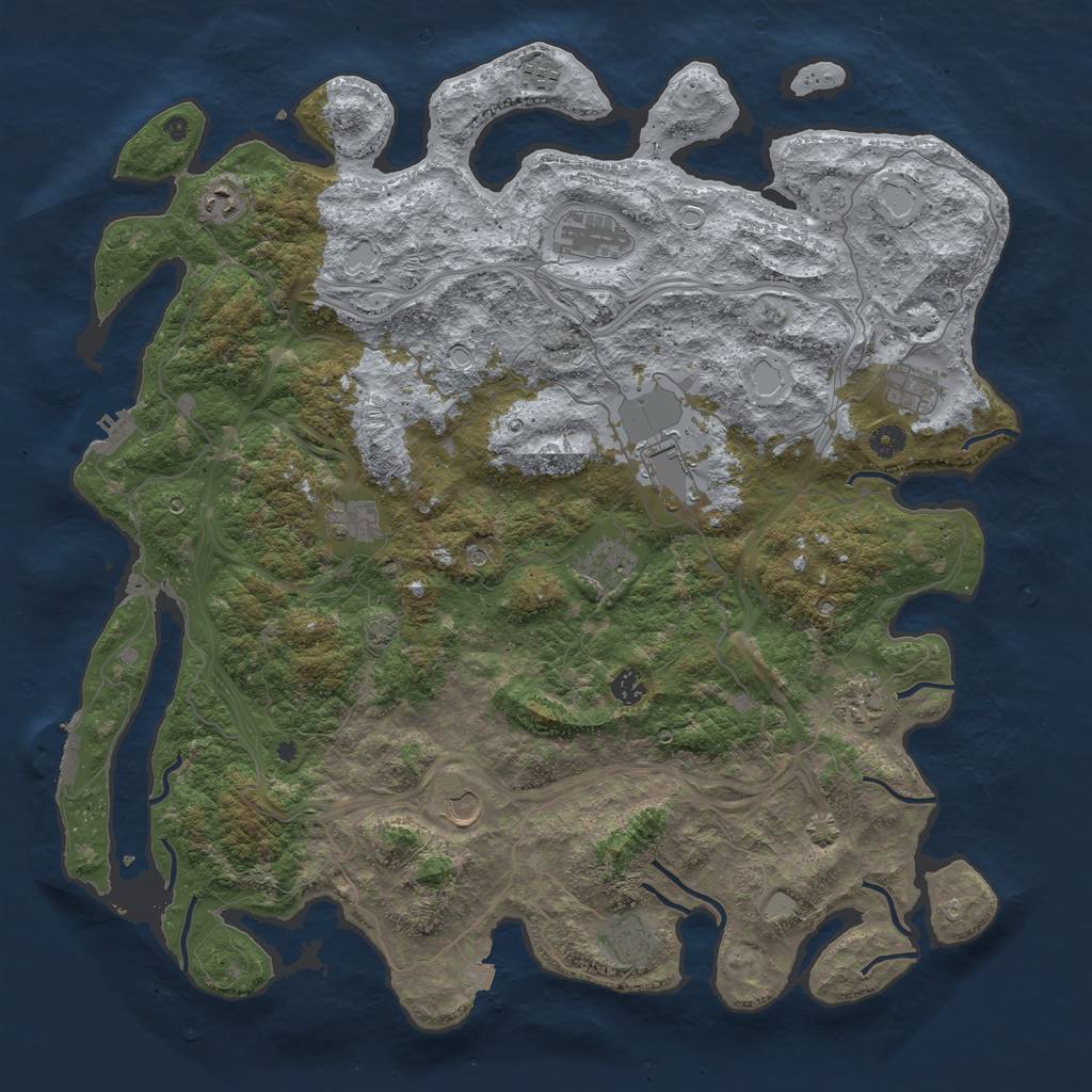 Rust Map: Procedural Map, Size: 4700, Seed: 600, 19 Monuments