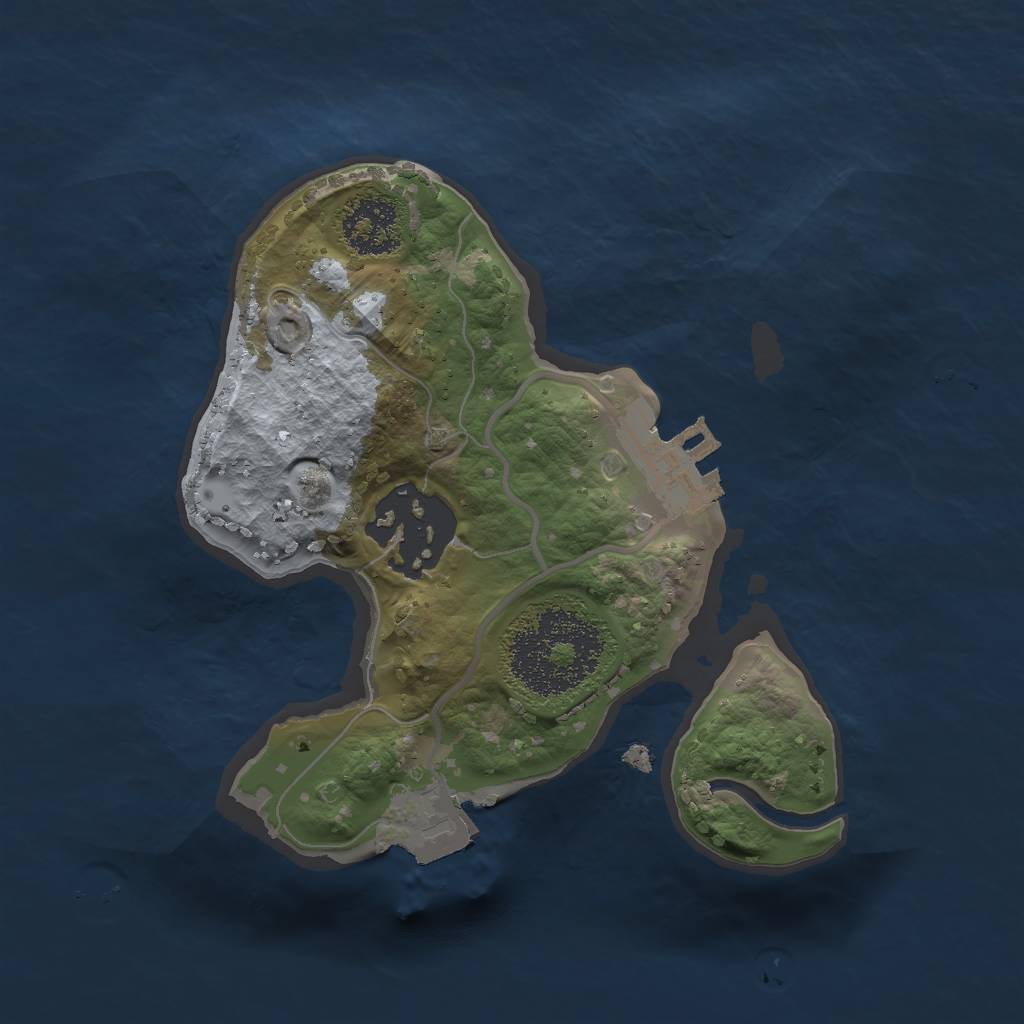 Rust Map: Procedural Map, Size: 1750, Seed: 1169890049, 5 Monuments