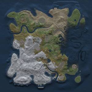 Thumbnail Rust Map: Procedural Map, Size: 3500, Seed: 1583702138, 15 Monuments