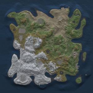 Thumbnail Rust Map: Procedural Map, Size: 3500, Seed: 1583702138, 16 Monuments