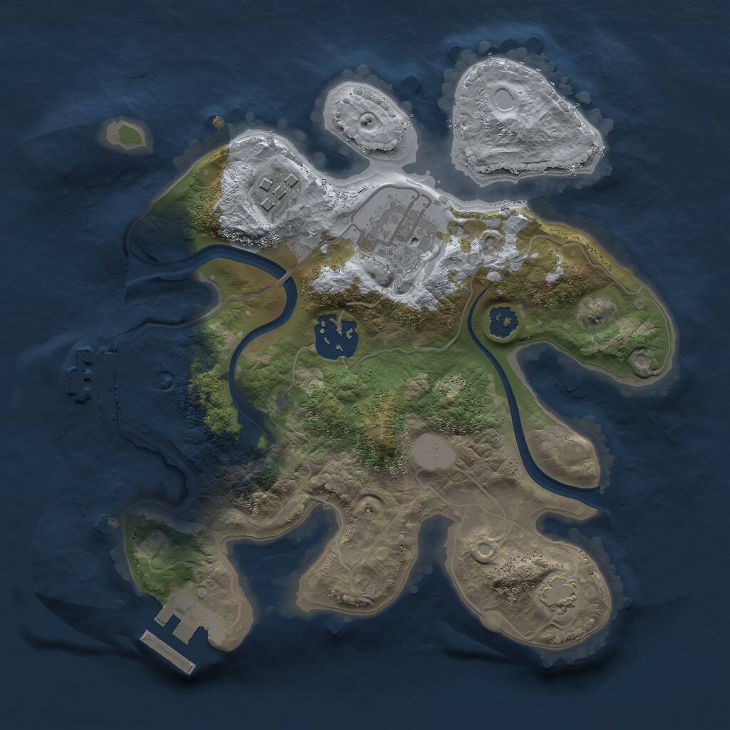 Rust Map: Procedural Map, Size: 2400, Seed: 19129011, 7 Monuments