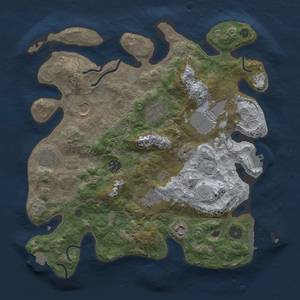 Thumbnail Rust Map: Procedural Map, Size: 3500, Seed: 1415321418, 16 Monuments