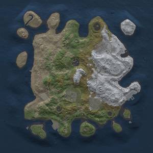 Thumbnail Rust Map: Procedural Map, Size: 3000, Seed: 483683479, 12 Monuments