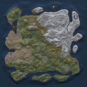 Thumbnail Rust Map: Procedural Map, Size: 4000, Seed: 381901125, 19 Monuments