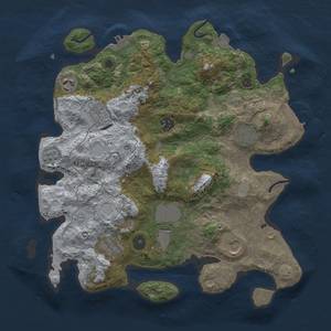 Thumbnail Rust Map: Procedural Map, Size: 3500, Seed: 921543424, 16 Monuments
