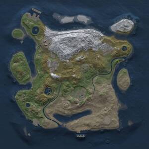 Thumbnail Rust Map: Procedural Map, Size: 3000, Seed: 527732611, 10 Monuments