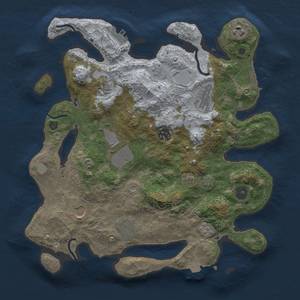 Thumbnail Rust Map: Procedural Map, Size: 3500, Seed: 1636715464, 16 Monuments