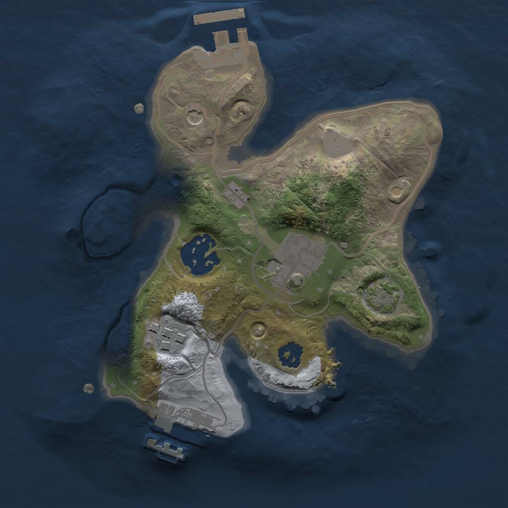Rust Map: Procedural Map, Size: 2000, Seed: 200929210, 8 Monuments