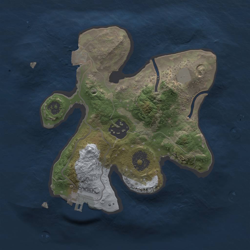 Rust Map: Procedural Map, Size: 2000, Seed: 200929210, 5 Monuments