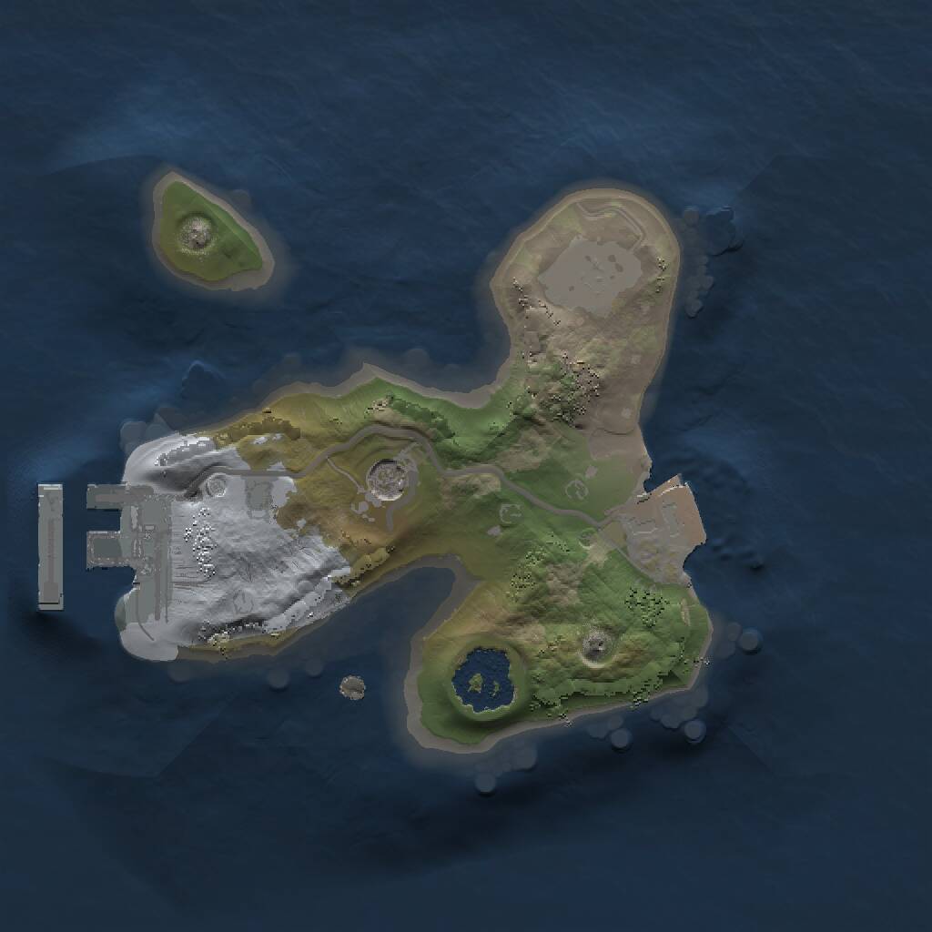 Rust Map: Procedural Map, Size: 1500, Seed: 575671, 3 Monuments