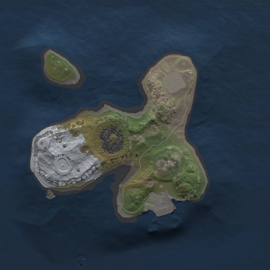 Rust Map: Procedural Map, Size: 1500, Seed: 575671, 3 Monuments