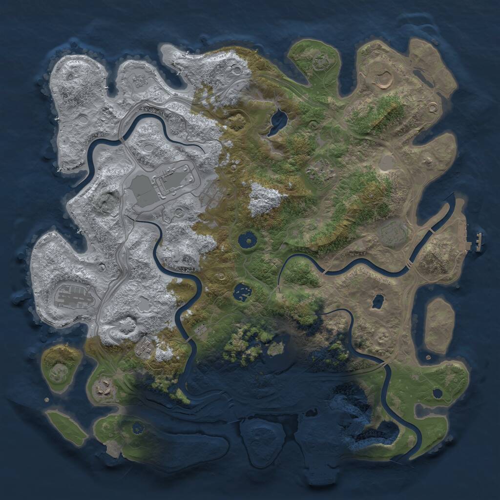 Rust Map: Procedural Map, Size: 4250, Seed: 135425, 16 Monuments