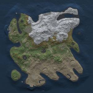 Thumbnail Rust Map: Procedural Map, Size: 3000, Seed: 1209491624, 11 Monuments