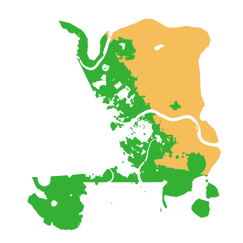 Biome Rust Map: Procedural Map, Size: 3500, Seed: 12341245