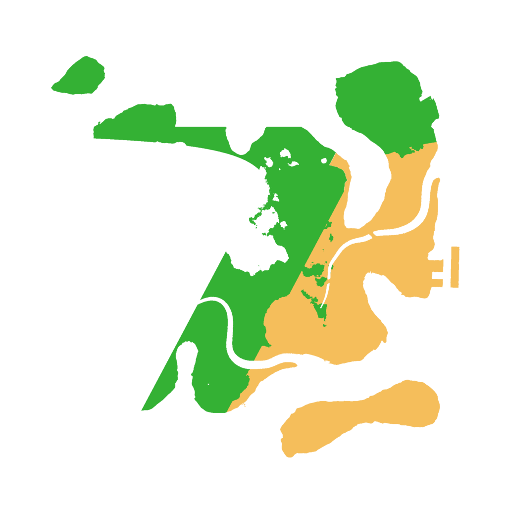 Biome Rust Map: Procedural Map, Size: 2500, Seed: 72054166