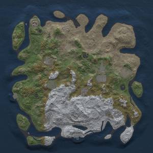 Thumbnail Rust Map: Procedural Map, Size: 4000, Seed: 304850312, 18 Monuments