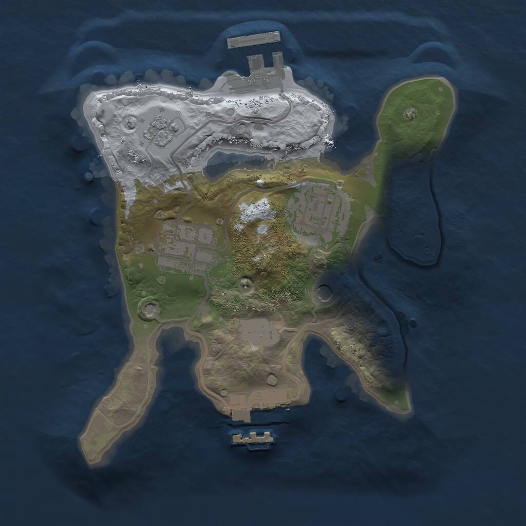 Rust Map: Procedural Map, Size: 2000, Seed: 6042, 7 Monuments