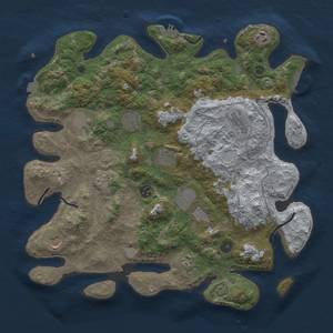 Thumbnail Rust Map: Procedural Map, Size: 4000, Seed: 9995552, 18 Monuments