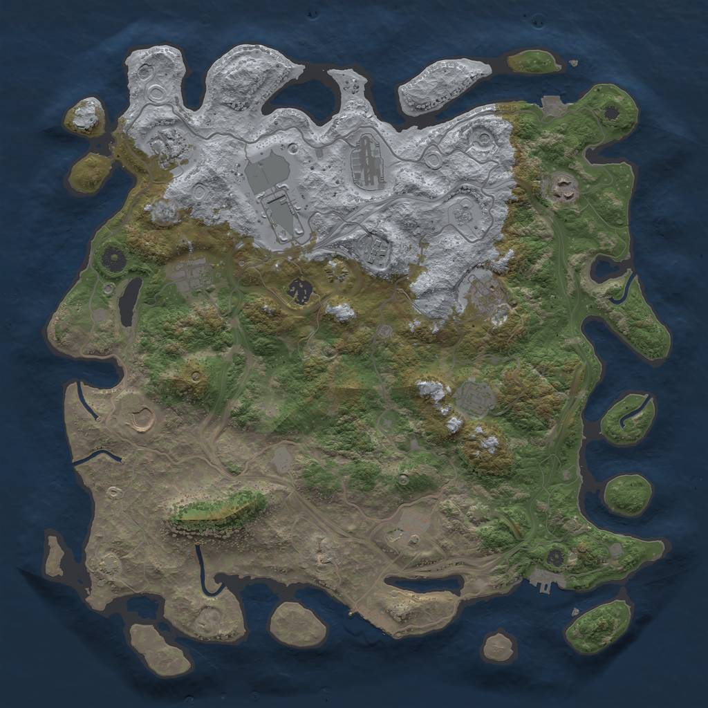 Rust Map: Procedural Map, Size: 4300, Seed: 14490, 19 Monuments