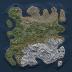 Thumbnail Rust Map: Procedural Map, Size: 3500, Seed: 329697, 16 Monuments