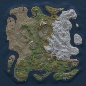 Thumbnail Rust Map: Procedural Map, Size: 4000, Seed: 174794253, 19 Monuments