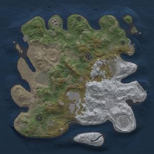 Thumbnail Rust Map: Procedural Map, Size: 3500, Seed: 2114428527, 15 Monuments