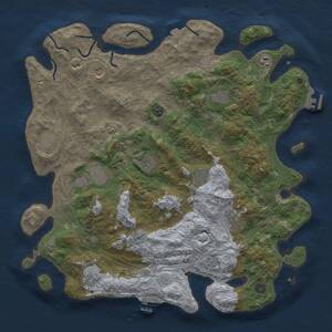 Thumbnail Rust Map: Procedural Map, Size: 4500, Seed: 448687948, 17 Monuments