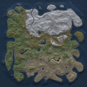 Thumbnail Rust Map: Procedural Map, Size: 4500, Seed: 740972258, 15 Monuments