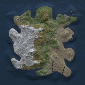 Thumbnail Rust Map: Procedural Map, Size: 3000, Seed: 712123350, 11 Monuments