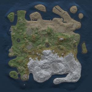 Thumbnail Rust Map: Procedural Map, Size: 3500, Seed: 1172946095, 16 Monuments
