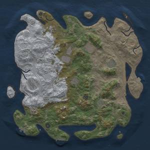 Thumbnail Rust Map: Procedural Map, Size: 4400, Seed: 6540, 19 Monuments