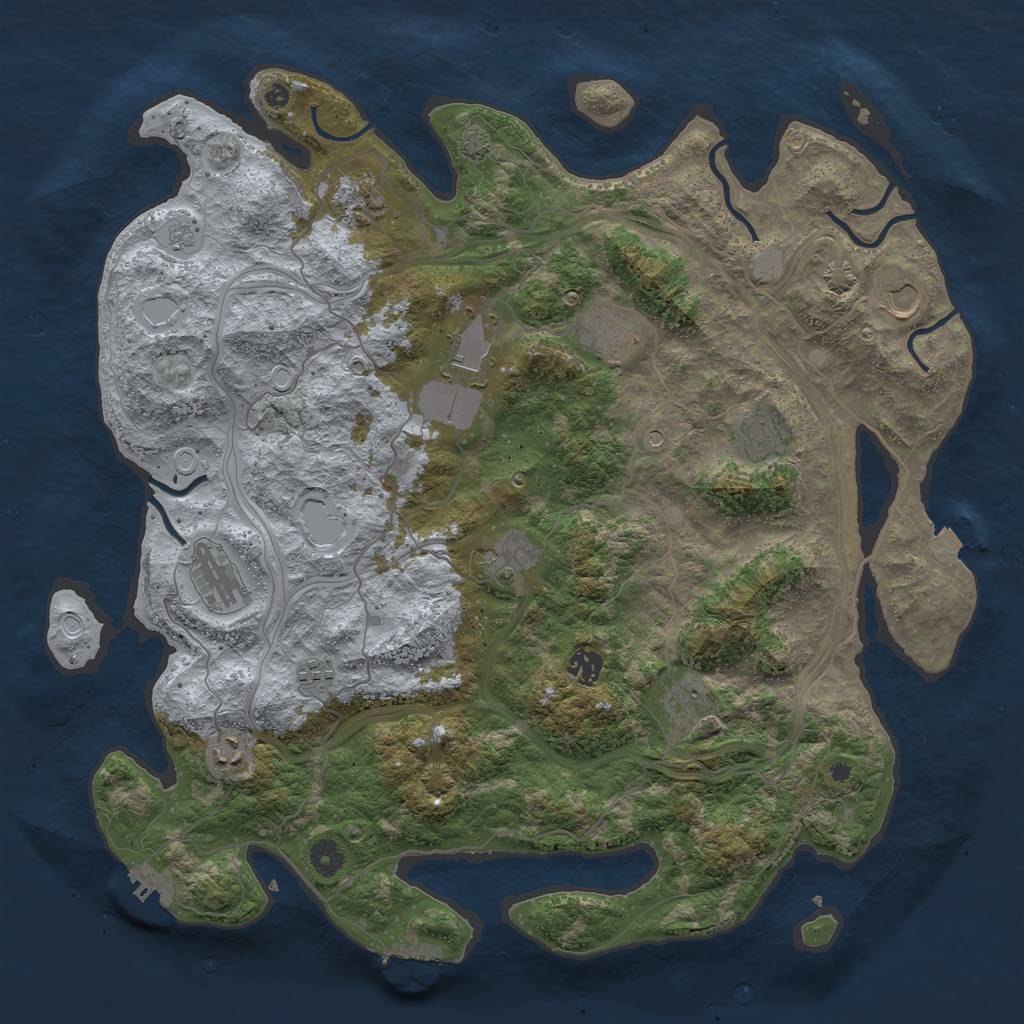 Rust Map: Procedural Map, Size: 4400, Seed: 6540, 19 Monuments