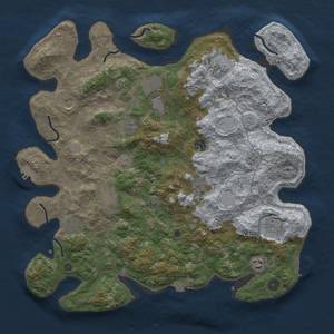 Thumbnail Rust Map: Procedural Map, Size: 4200, Seed: 1071814051, 19 Monuments