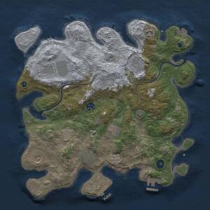 Thumbnail Rust Map: Procedural Map, Size: 3650, Seed: 33484317, 14 Monuments