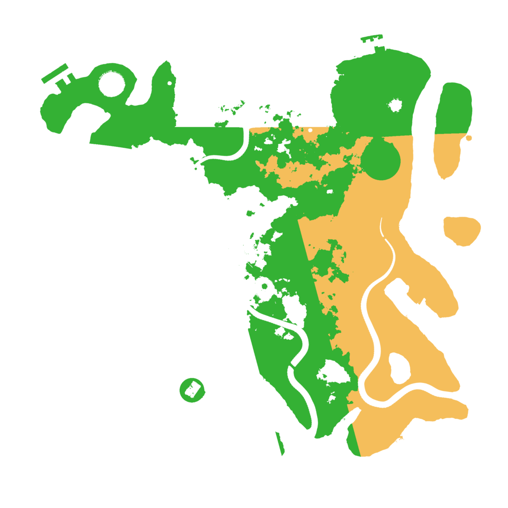 Biome Rust Map: Procedural Map, Size: 3500, Seed: 801301025