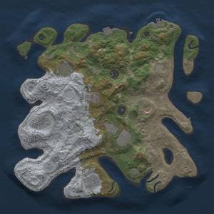 Thumbnail Rust Map: Procedural Map, Size: 3500, Seed: 801301025, 15 Monuments