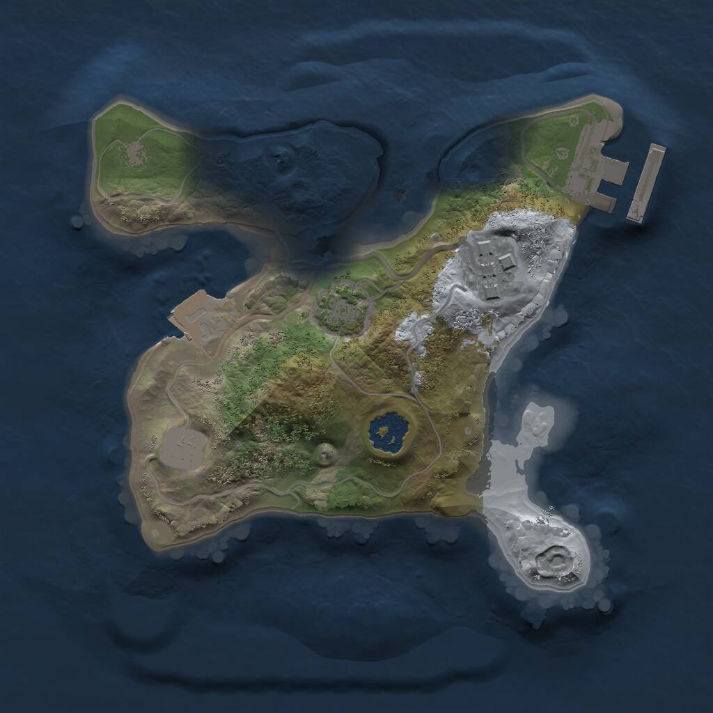 Rust Map: Procedural Map, Size: 1800, Seed: 1346355397, 4 Monuments