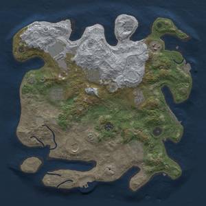 Thumbnail Rust Map: Procedural Map, Size: 3500, Seed: 1356025401, 17 Monuments