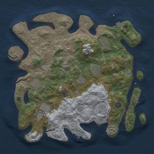 Thumbnail Rust Map: Procedural Map, Size: 3950, Seed: 6160284, 19 Monuments