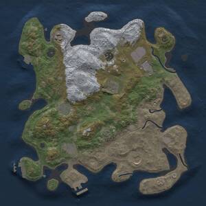 Thumbnail Rust Map: Procedural Map, Size: 3500, Seed: 1745090367, 13 Monuments