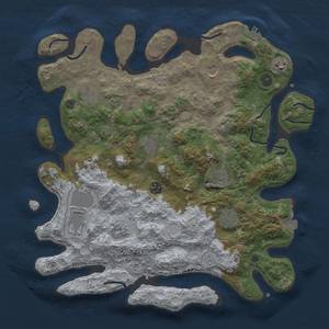 Thumbnail Rust Map: Procedural Map, Size: 4000, Seed: 569589100, 17 Monuments