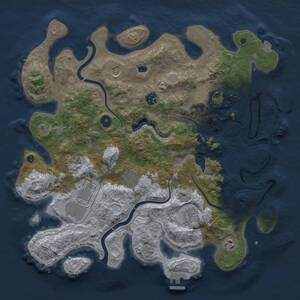 Thumbnail Rust Map: Procedural Map, Size: 4000, Seed: 2061090759, 15 Monuments